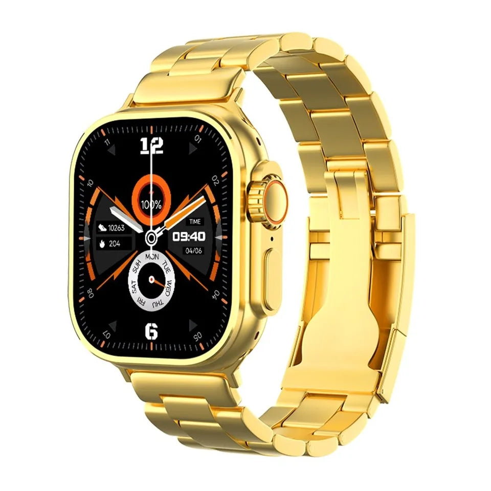 7 in 1 GOLD SMART WATCH with Earbuds