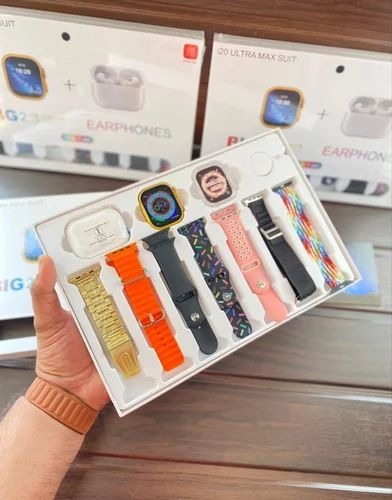 7 in 1 GOLD SMART WATCH with Earbuds